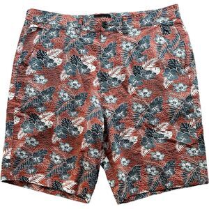Jachs Island Seersucker Bleeker Fit 9” Short 100% Cotton Summer Floral Print